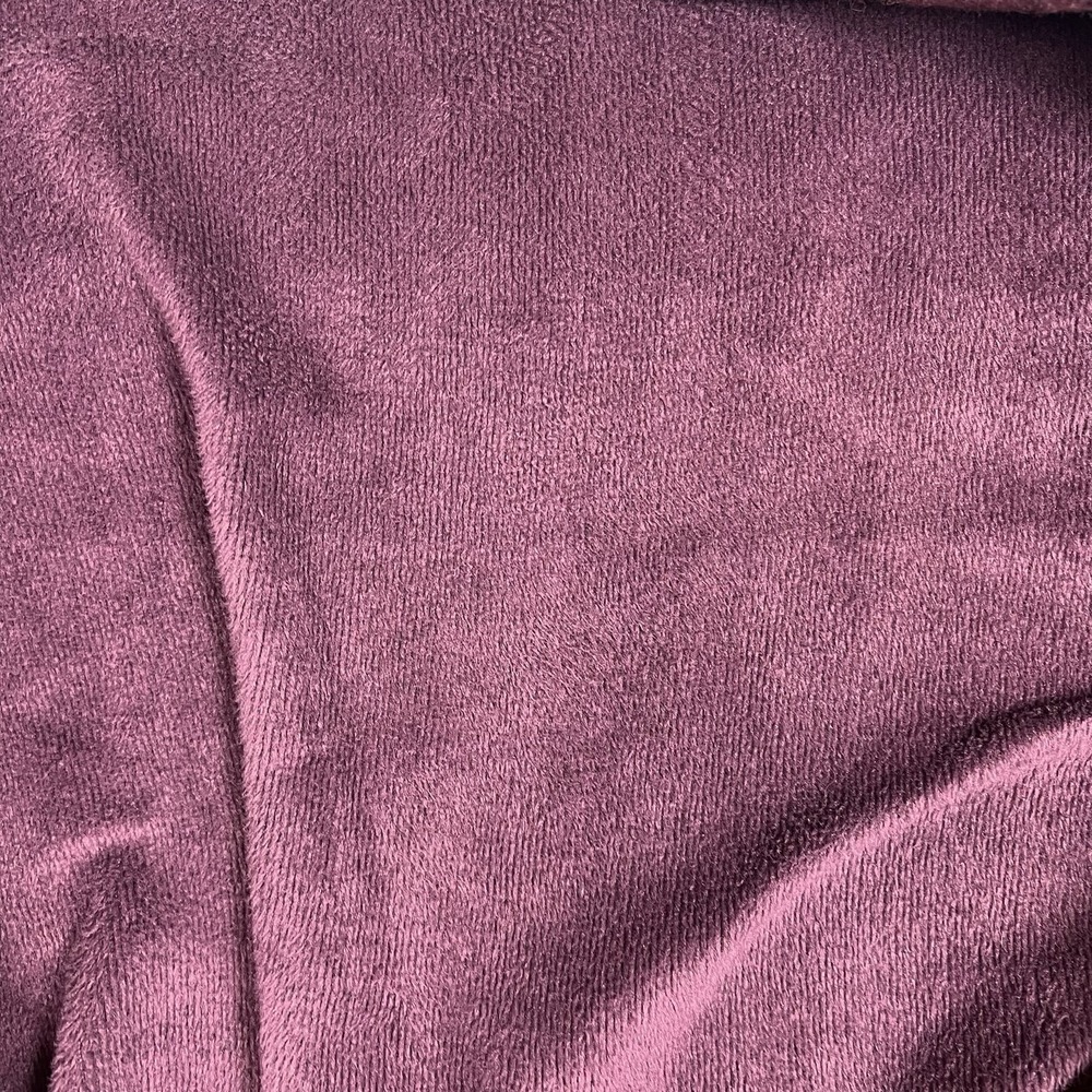 UGG Plush Fleece Belted Robe Bathrobe‎ Womens Medium Burgundy Lounge Cozy Shawl - Picture 10 of 16